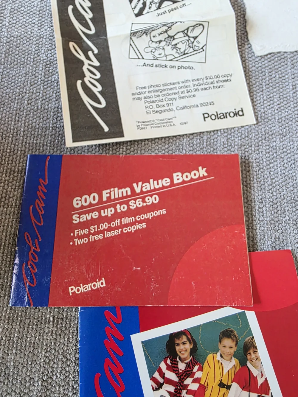 Polaroid Cool Cam 600 Complete Time Capsule Kit TESTED/WORKING! - Pink & Gray